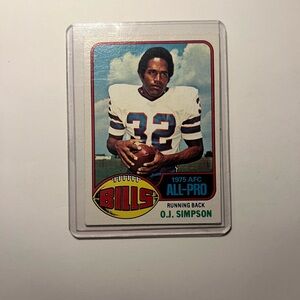 Topps Football Card with Red and Blue Accents